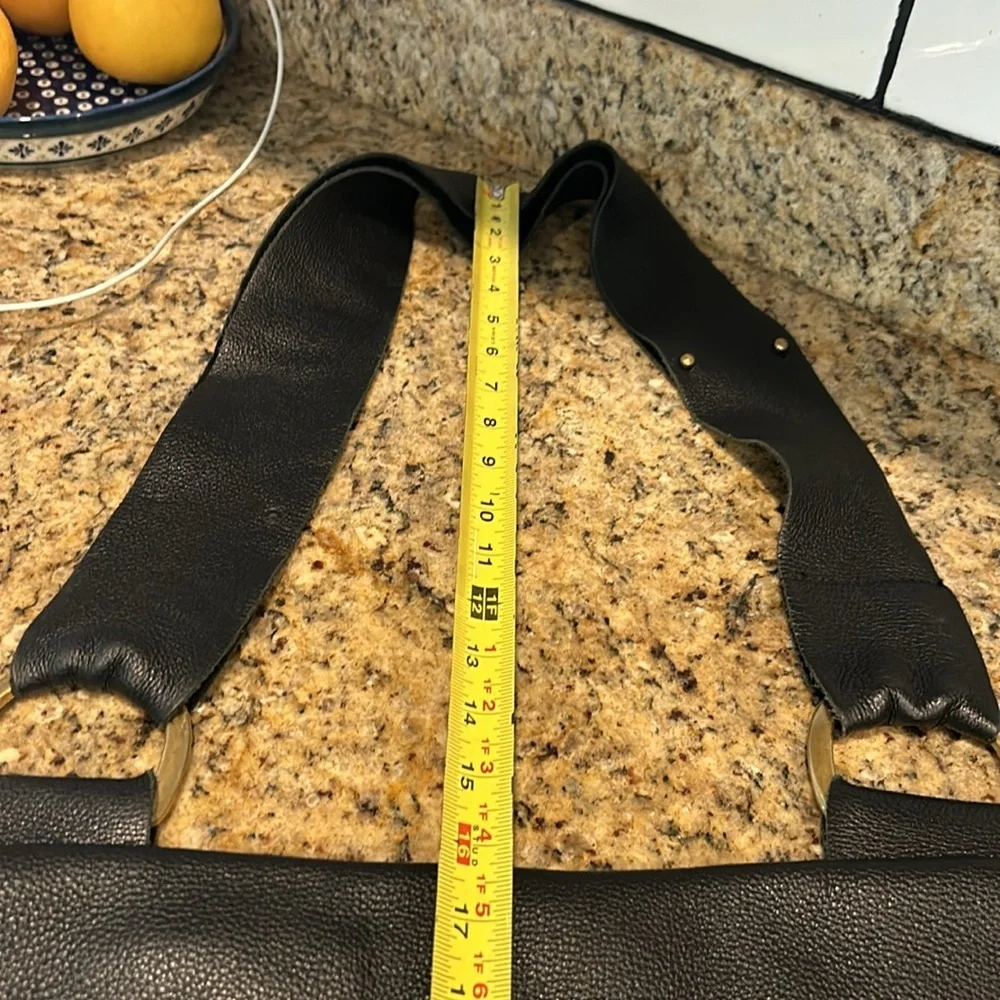 Pebbled Leather Black Crossbody Laptop Bag Grommet Artisan Leather Maker